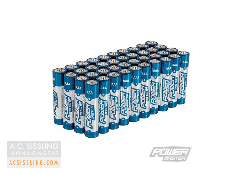 PowerMaster AAA LR03 Super Alkaline Batteries 40-Pack 