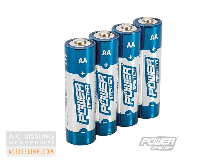 PowerMaster AA LR6 Super Alkaline Batteries 4 Pack 