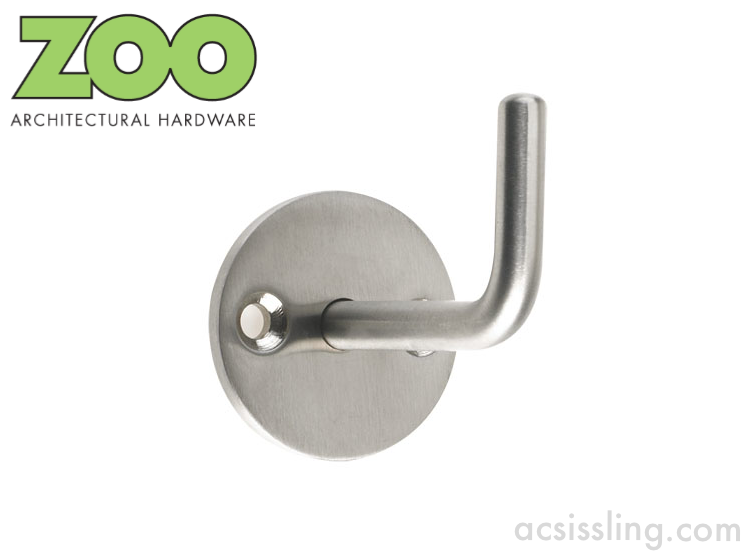 Zoo ZAS74 Single Circular Stainless Robe Hook 