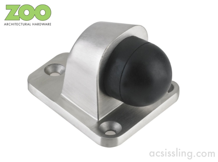 Zoo ZAS84SS Heavy Duty Floor Mounted Stainless Steel Door Stop 