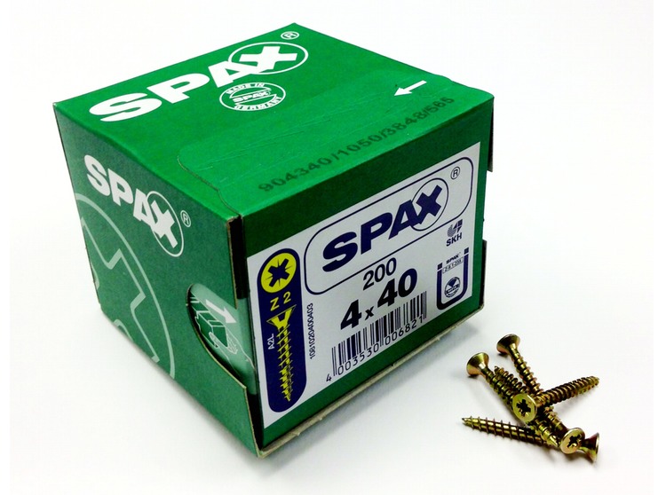 SPAX SCREWS Countersunk Yellow  Zinc Passivated POZI 