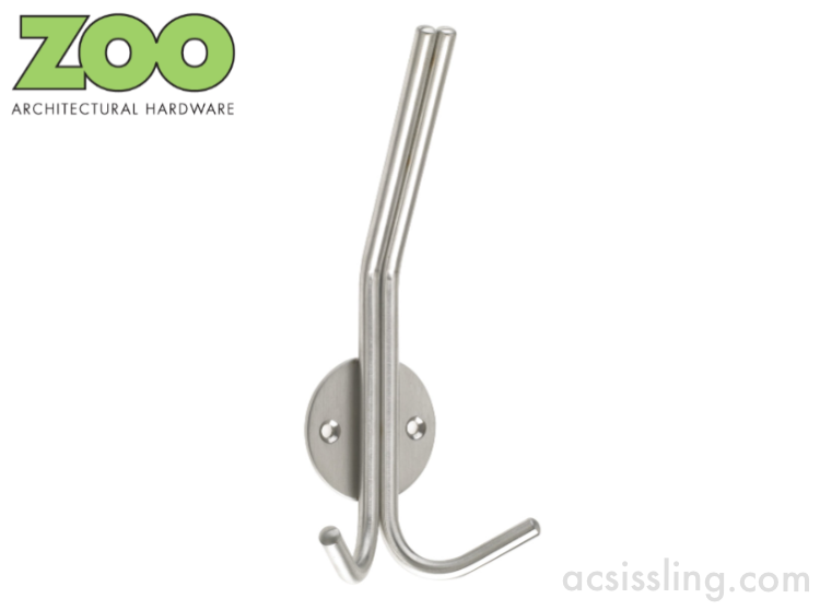 Zoo ZAS71 Stainless Double Hat & Coat Hook  