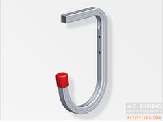 Alfer 1908 Aluminium Wall / Ceiling Round Hook - Red End Cap