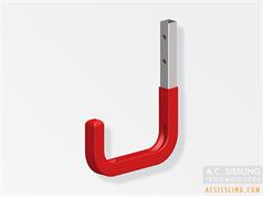 Rothley 2956 / 2959 / 2962 / 2965 Standard Steel Wall Hooks - Red Plastic Coated 