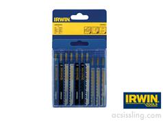 IRWIN Jigsaw Blades ASSORTED Pack of 10 Wood Cutting & Metal Cutting (Various)