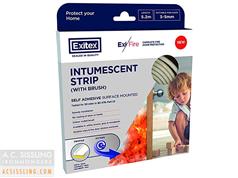 Exifire SURFACE Mounted Intumescent Strip with Brush  - 5.2m Packs 