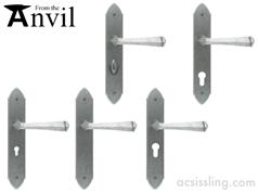 From The Anvil Gothic Lever Handles 57mm Centre PEWTER  33600  33601 