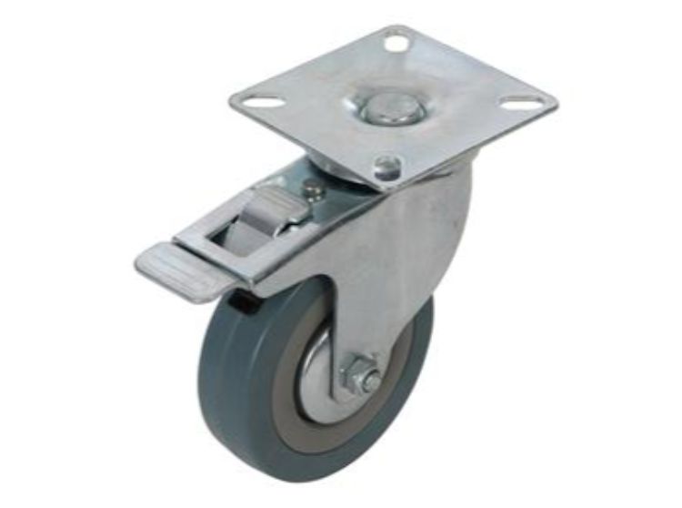 FIXMAN Economy Rubber-Tyred BRAKED Swivel Castors 