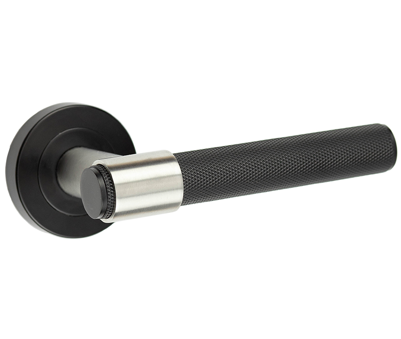 Frelan Nero JMB105 T-Bar Knurled Lever on Rose Matt Black 