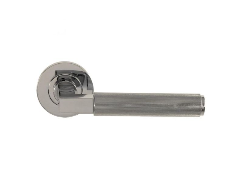 Alexander & Wilks - AW202 Hurricane Reeded Lever on Round Rose 