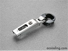 SALICE C2C7A39 Full O/Lay Sprung Hinge Hinge 0mm Crank 26mm Cup 94d Opening For Glass Doors