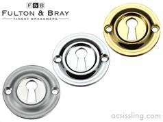 Fulton & Bray FB18 Series Standard Key Escutcheon for Glass Knob Range 