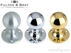 Fulton & Bray FB202R Ball Rim Knobs on Rose (Face Fix)