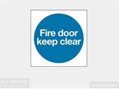 Fire Door Keep Clear  