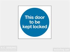 This Door To Be Kept Locked  