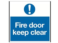 Fire Door Keep Clear Exclamation Mark  