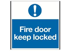 Fire Door Keep Locked Exclamation Mark  