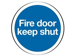 Fire Door Keep Shut Signs - 76mm Dia Circular 