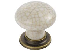 FTD630 Porcelain Knobs with Metal Rose  