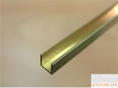 Albion Alloys UC Metric Brass U-Channel 305mm Lengths 