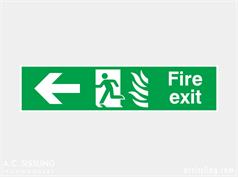 Fire Exit / Running Man / Arrow Left Signs  