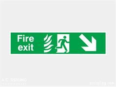 Fire Exit / Running Man / Arrow Down Right  Signs 