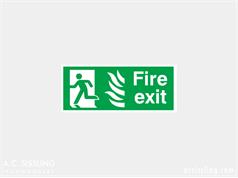 Fire Exit / Running Man / Left Signs  