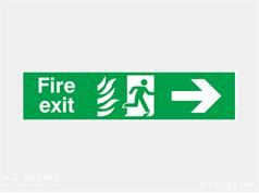 Fire Exit / Running Man / Arrow Right Signs 