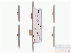 FUHR Lever Operated Latch & Deadbolt with 4-Rollers 92mm Centres 
