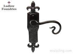 Ludlow Foundries LF111* Gothic Curly Tail Lever Handles Black Antique 