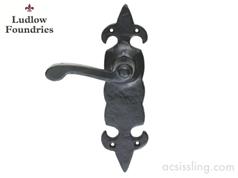 Ludlow Foundries Fleur De Lys Lever Handles Black Antique 