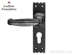 Ludlow Foundries Slimline Traditional V Lever Handles Black Antique 