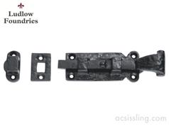 Ludlow Foundries LF5530 Series Straight Door Bolt Black Antique 
