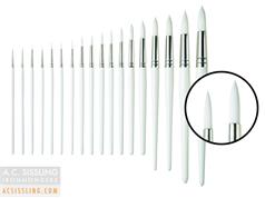 Pro Arte Series 31 Polar White Nylon Round Brushes - All Purpose / Budget 