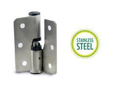 Cubicle Gravity Hinges Face Fix (Handed) Satin Stainless Steel 