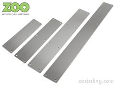 Zoo ZAS32R Series Stainless Finger Plates Radius Corners - Plain 