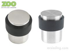 Zoo ZAS85 Series Round Flat Top Floor Mounted Stainless Steel Door Stop 