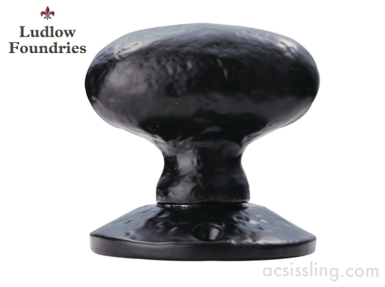 Ludlow Foundries LF5595 Oval Mortice Knob Unsprung Black Antique 
