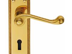 Georgian Lever Suite Polished Brass 