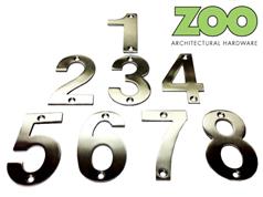 Zoo ZSN**A Series Stainless Numerals 76mm High 